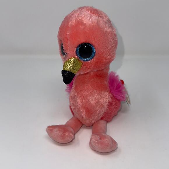 Ty Beanie Boos Gilda Pink Flamingo Stuffed Animal - Picture 1 of 5